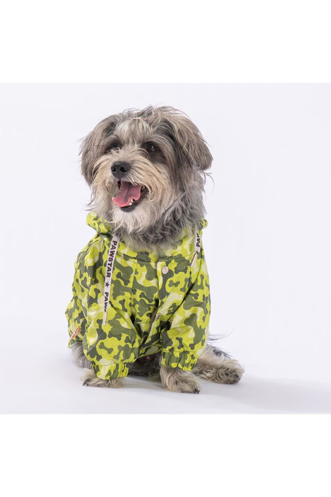 Pawstar KÜÇÜK Köpek Greenossa Raincoat 2XL Sırt43cm Göğüs58cm Boy