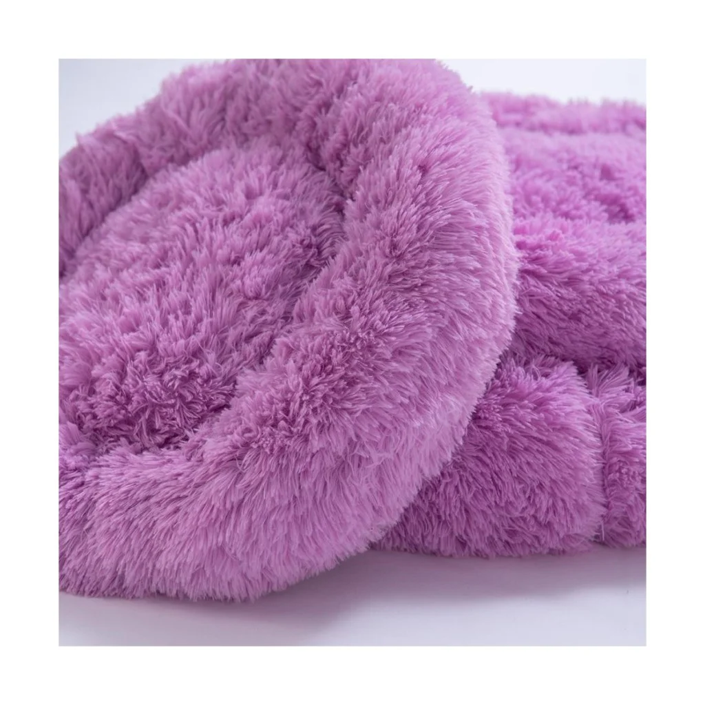 Pawstar Lüx Donut Kedi Köpek Yatağı Yıkanabilir Lila 65 cm