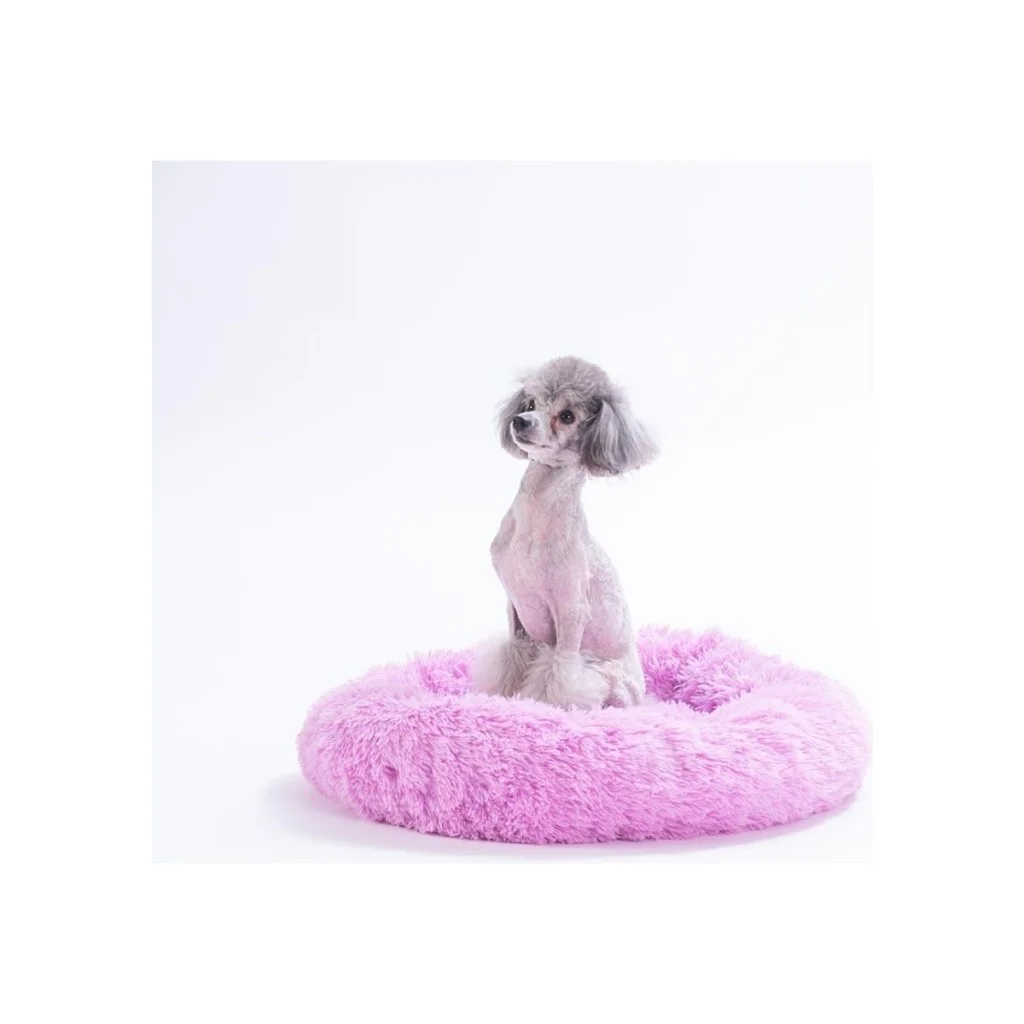 Pawstar Lüx Donut Kedi Köpek Yatağı Yıkanabilir Lila 45 cm
