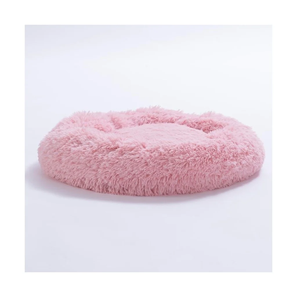 Pawstar Lüx Donut Kedi Köpek Yatağı Yıkanabilir Pembe 65 cm