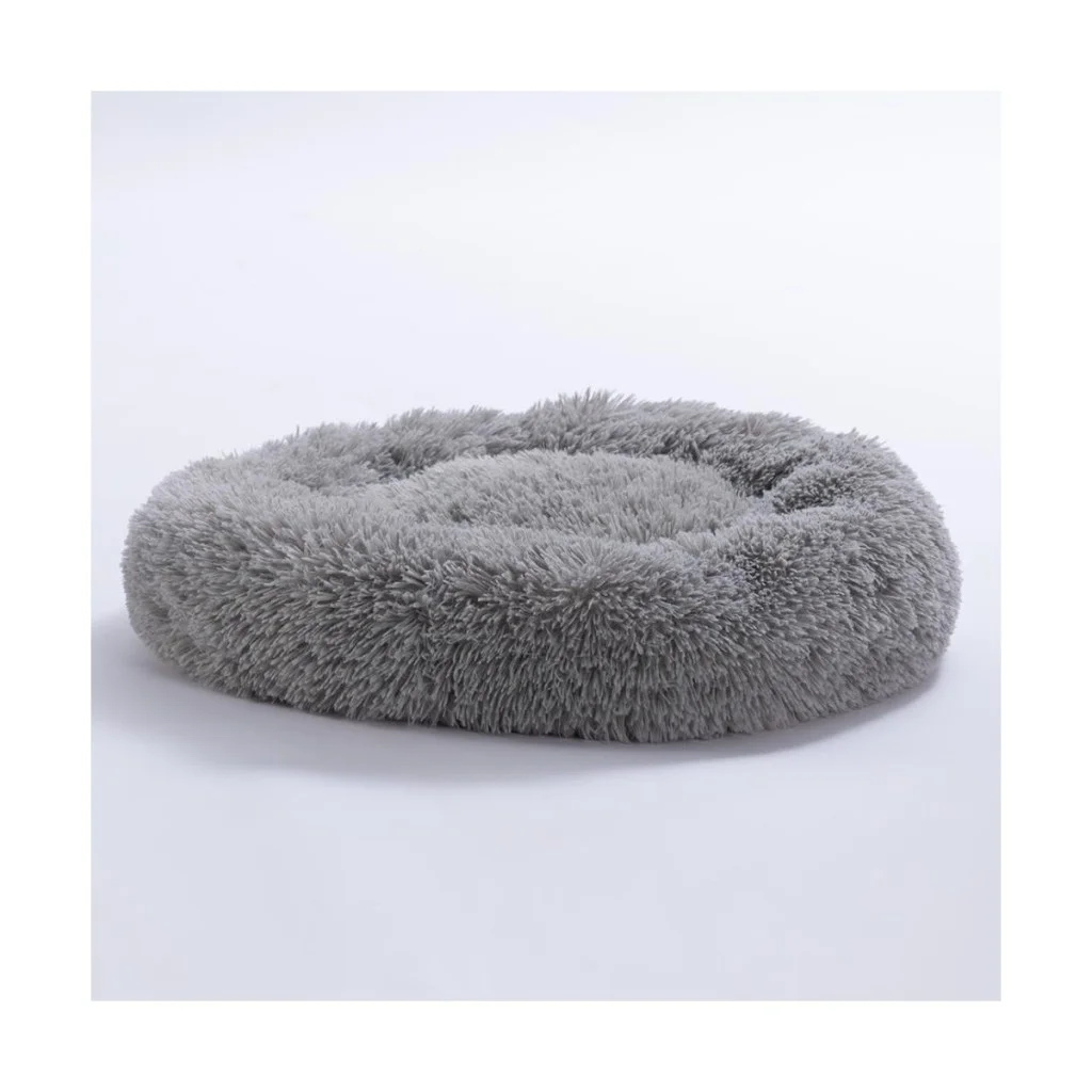 Pawstar Lüx Donut Kedi Köpek Yatağı Yıkanabilir GRİ 55 cm