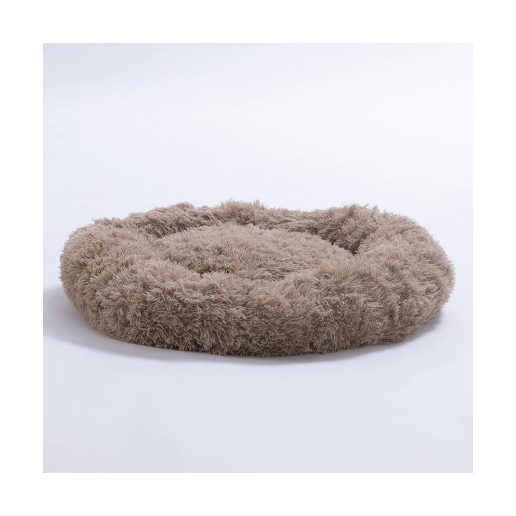 Pawstar Lüx Donut Kedi Köpek Yatağı Yıkanabilir Bej 45 cm