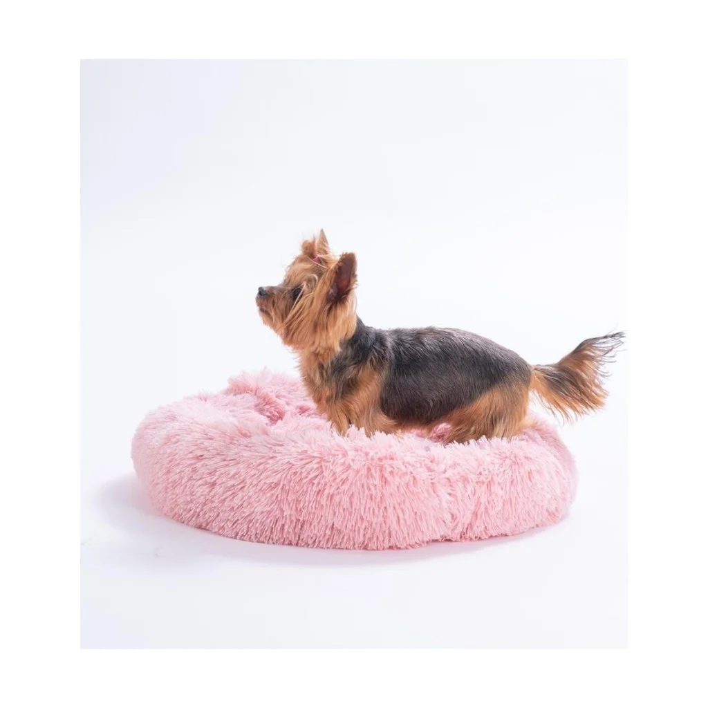 Pawstar Lüx Donut Kedi Köpek Yatağı Yıkanabilir Pembe 45 cm