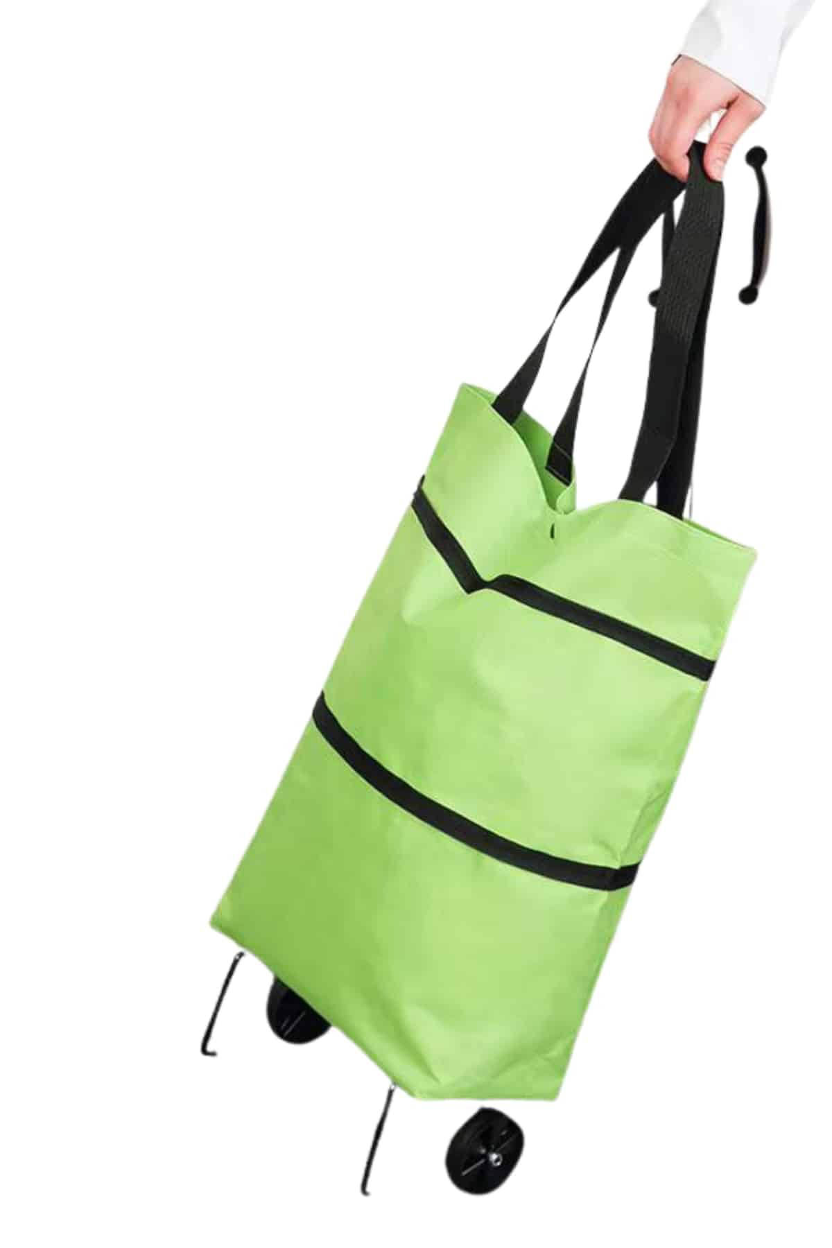 Pazar Arabası ve Alışveriş Çantası Çift Yönlü Kolay Tekerlekli Ta