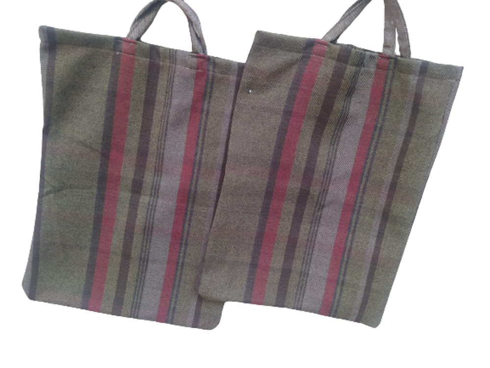 PAZAR ÇANTA 2Ad 18551 Döşeme Kareli Kumaş Koyu Renk Desen 40kg Ta