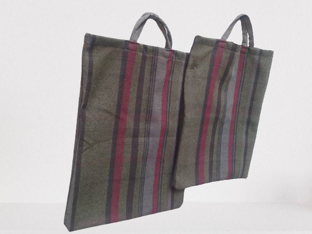 PAZAR ÇANTA 2Ad 18551 Döşeme Kareli Kumaş Koyu Renk Desen 40kg Ta