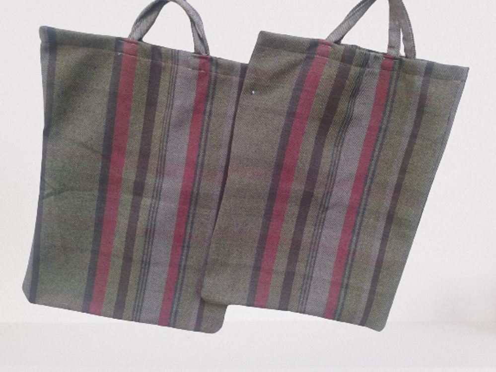 PAZAR ÇANTA 2Ad 18551 Döşeme Kareli Kumaş Koyu Renk Desen 40kg Ta