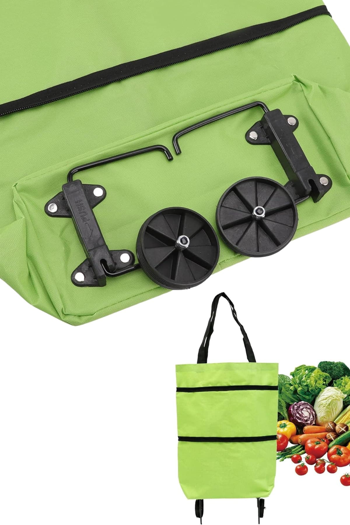 Pazar Çantası Tekerlekli Katlanır Pazar Arabası Çanta Market Alış