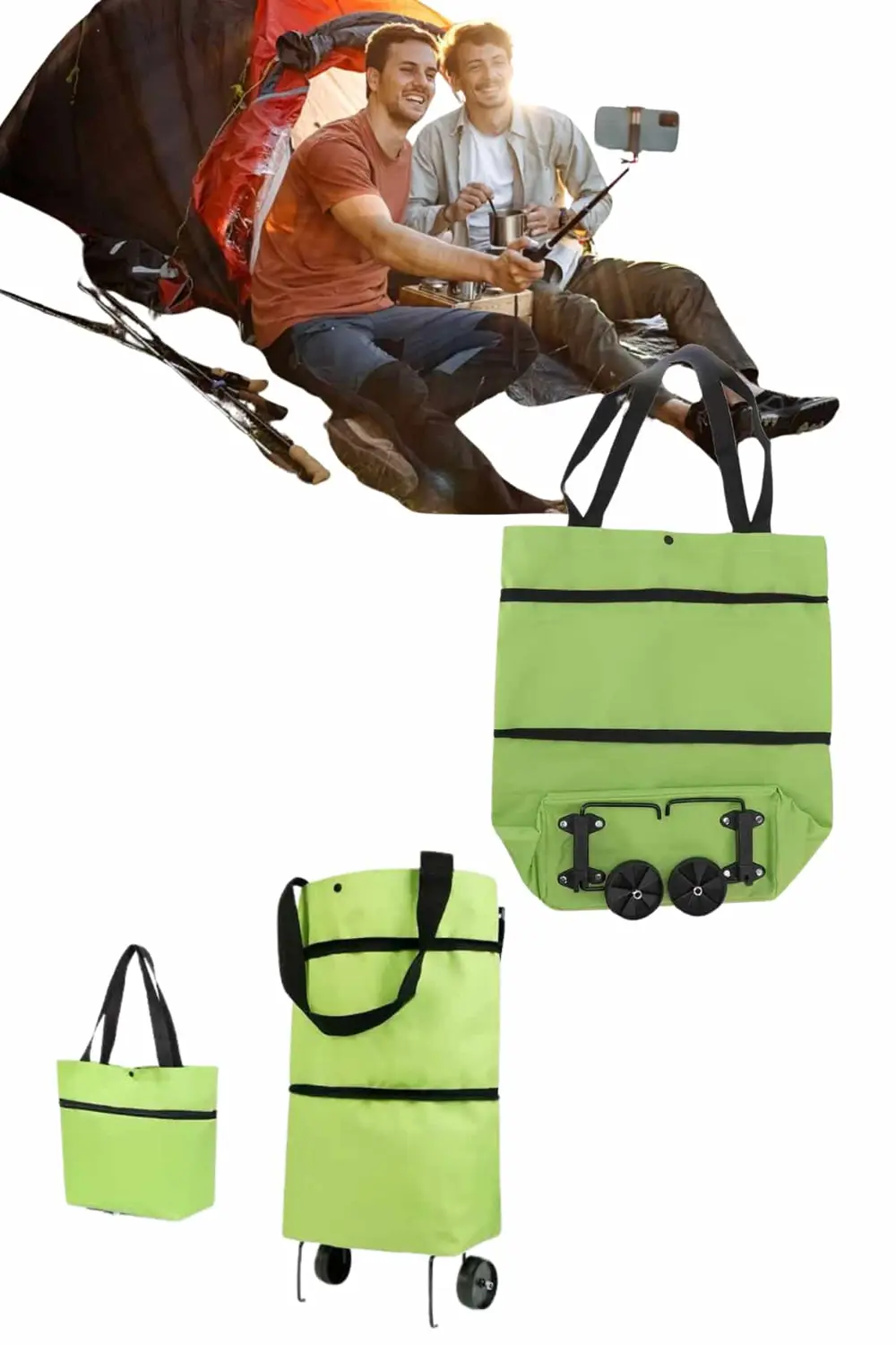 Pazar Çantası Tekerlekli Katlanır Pazar Arabası Çanta Market Alış