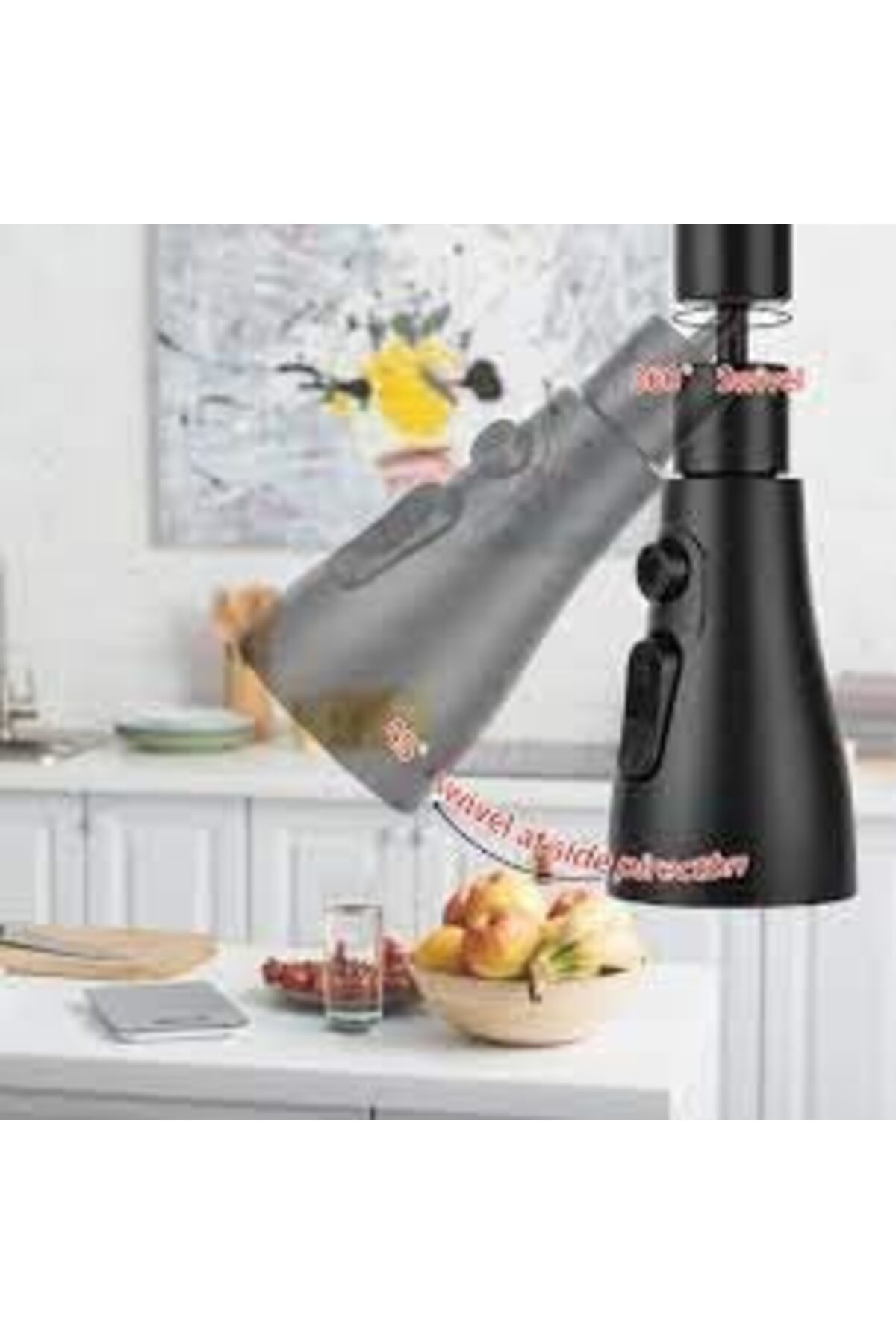 PazarDunyasi KINETEX Musluk, yedek duş başlığı, 360° döndürülebil