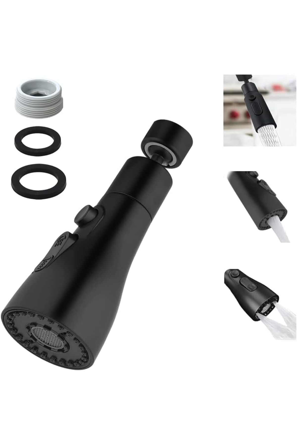 PazarDunyasi KINETEX Musluk, yedek duş başlığı, 360° döndürülebil