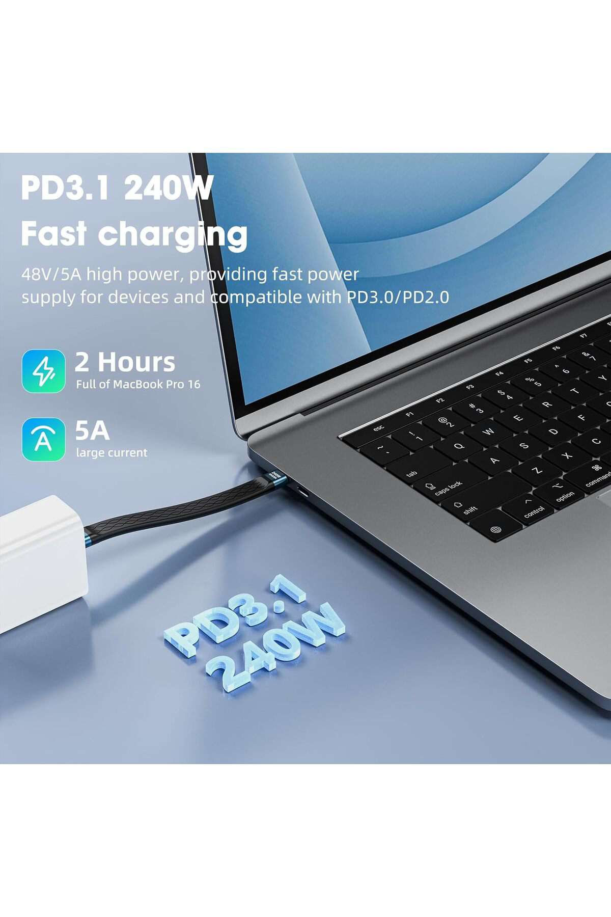 PazarDunyasi LivX All-in-1 10 CM USB-C 4 Kablo – PD3.1 240W Hızlı