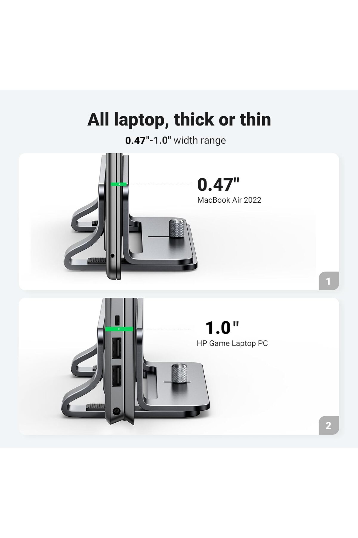 PazarDunyasi Ugreen 20471 Alüminyum Macbook Dikey Masaüstü Stand