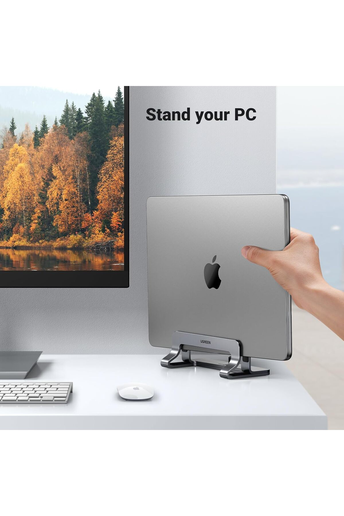 PazarDunyasi Ugreen 20471 Alüminyum Macbook Dikey Masaüstü Stand