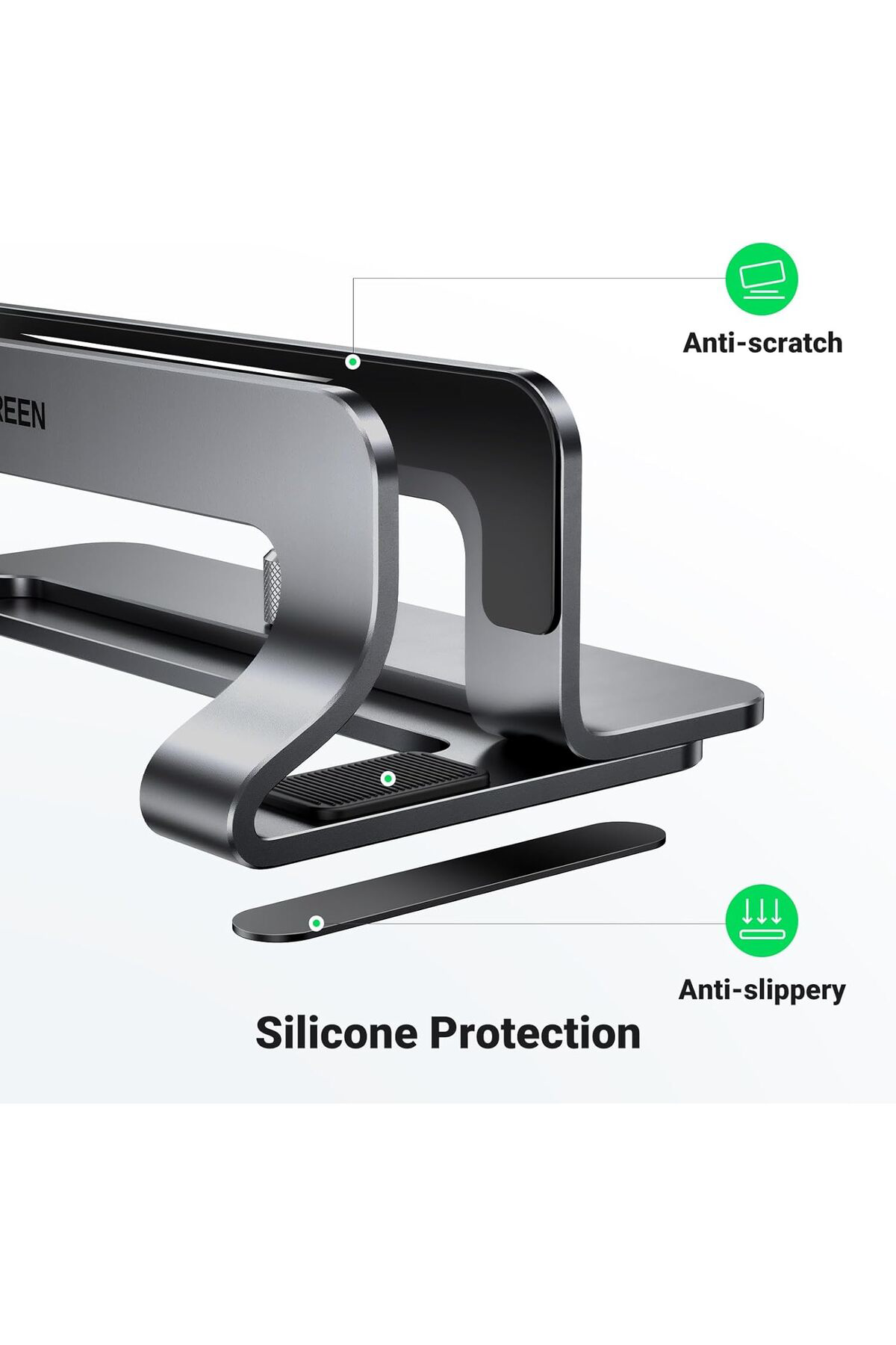 PazarDunyasi Ugreen 20471 Alüminyum Macbook Dikey Masaüstü Stand