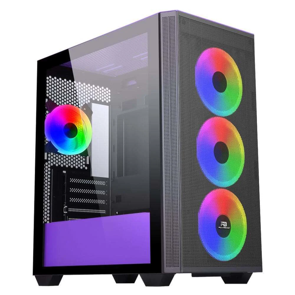 PB-P2252BP USB 3.0, ATX Mesh, Ring ARGB Fan, Mor Kasa Fiyatı, Yorumları ve Özellikleri