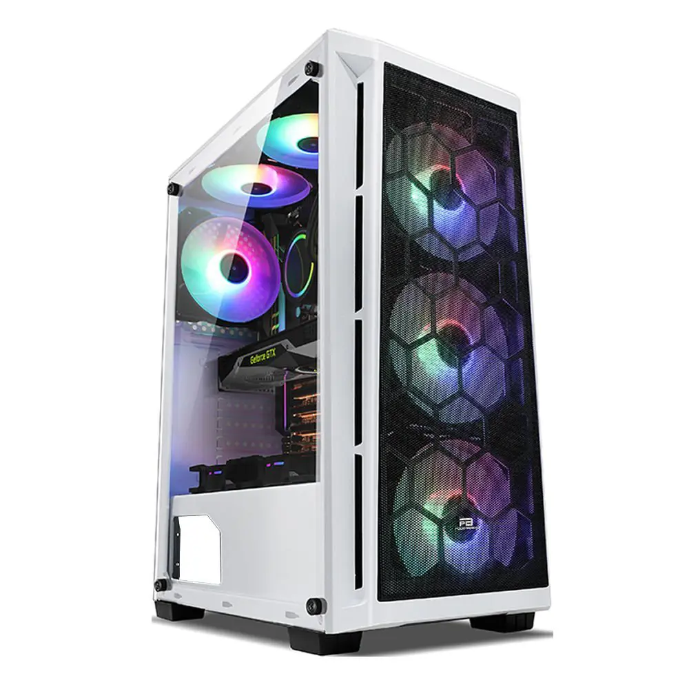 PB-T001BW Full Beyaz Mesh Panel RGB fan kasa  (PSU Yok)