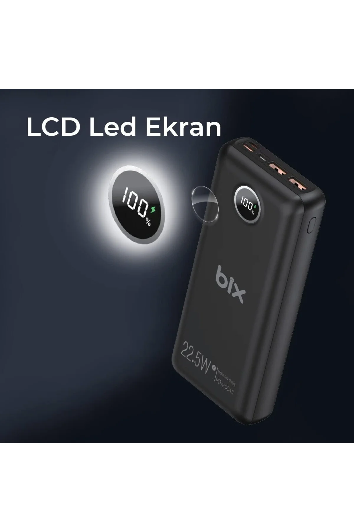 PB201 Üç Portlu 20000mAh 22.5W Süper Hızlı Şarj 4.0 PD Giriş/Çıkı PB201 Üç Portlu 20000mAh 22.5W Süper Hızlı Şarj 4.0 PD Giriş/Çıkı
