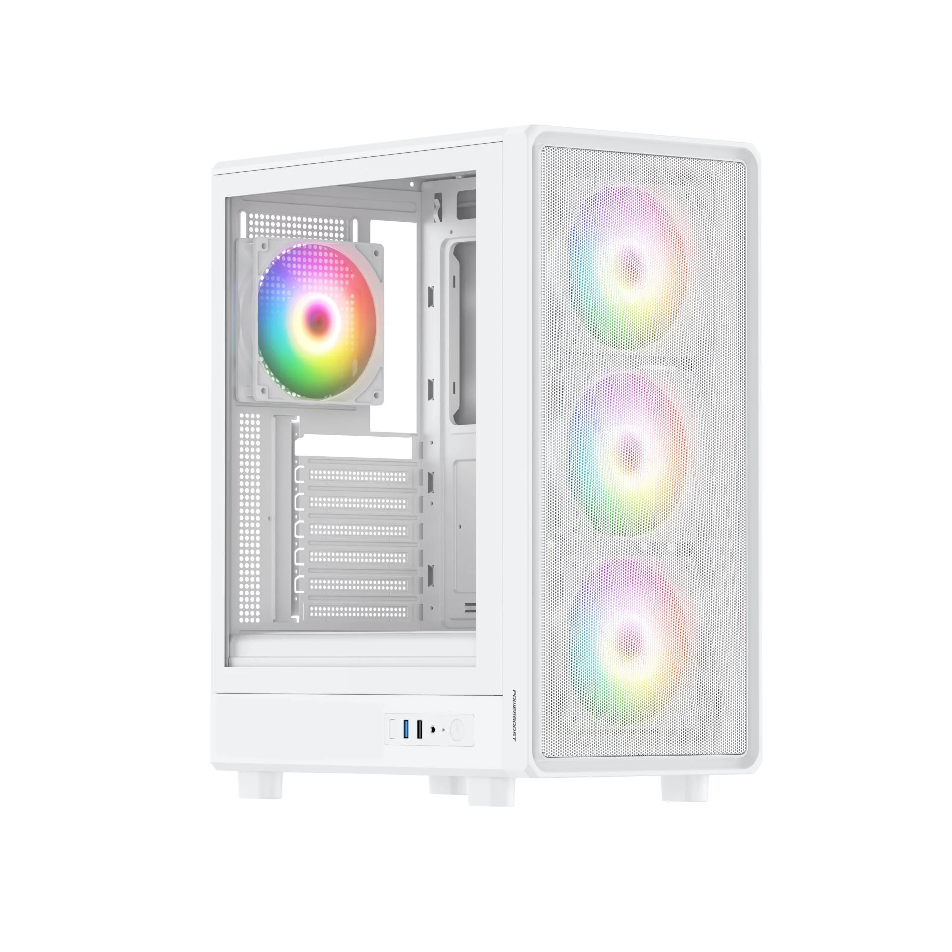 PBA5065W-650w 80+ Bronze 4*ARGB Fan Mesh USB 3.0 Mid-T ATX Gaming Beyaz Kasa Fiyatı, Yorumları ve Özellikleri