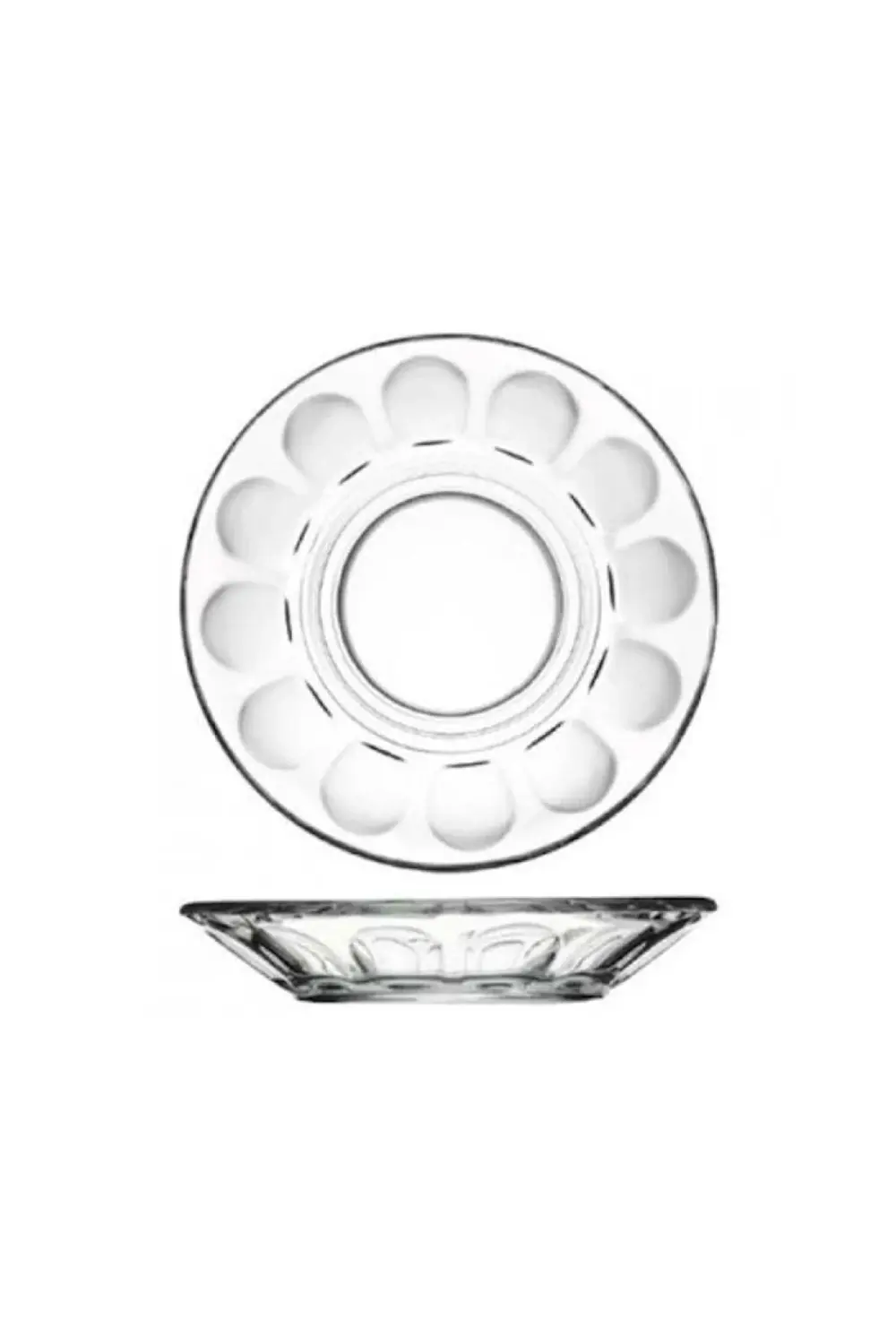 P.Bahçe Çay Tabağı 6 lı Cam 54411