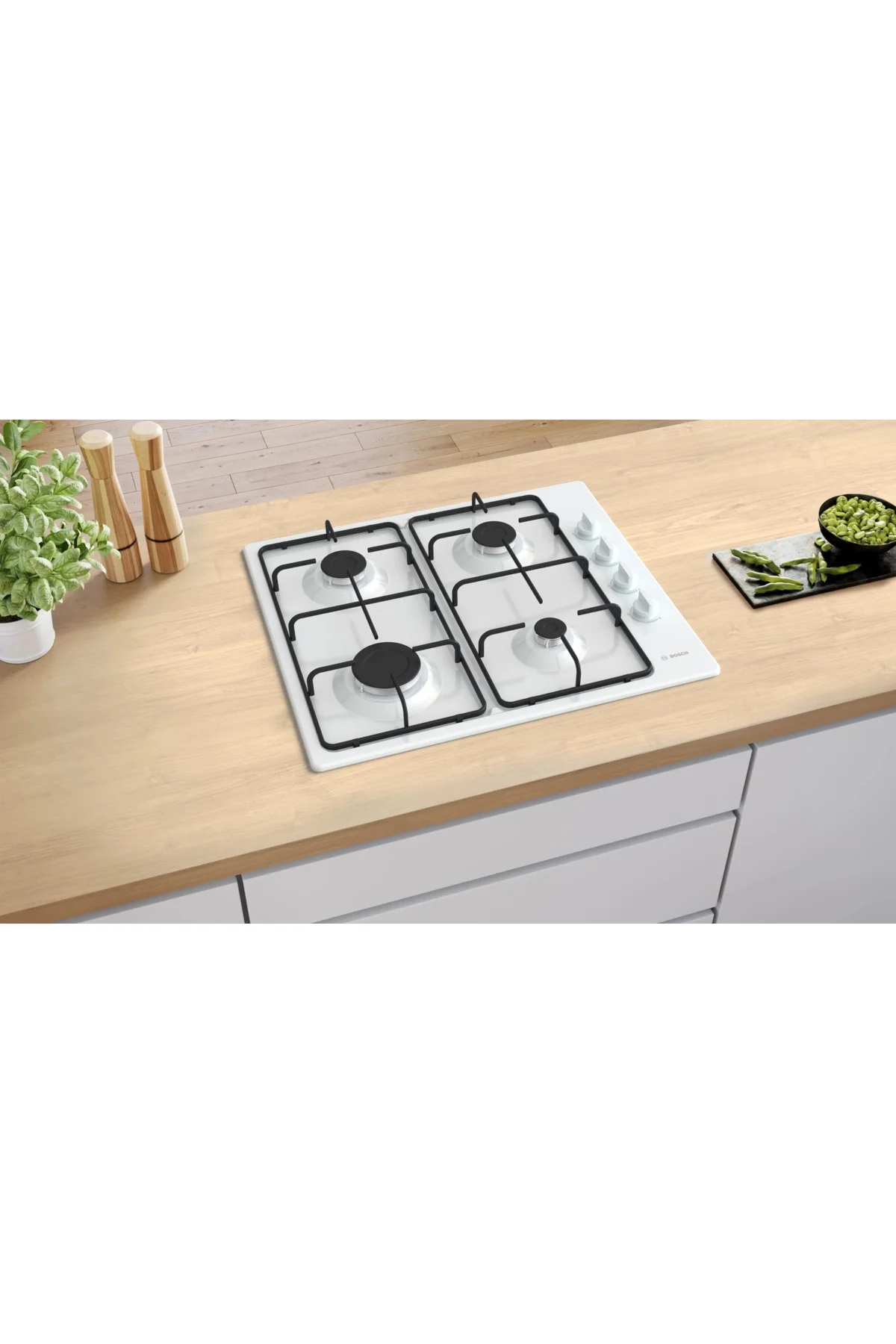 PBP6C2K80O Gazlı Ankastre Ocak Beyaz