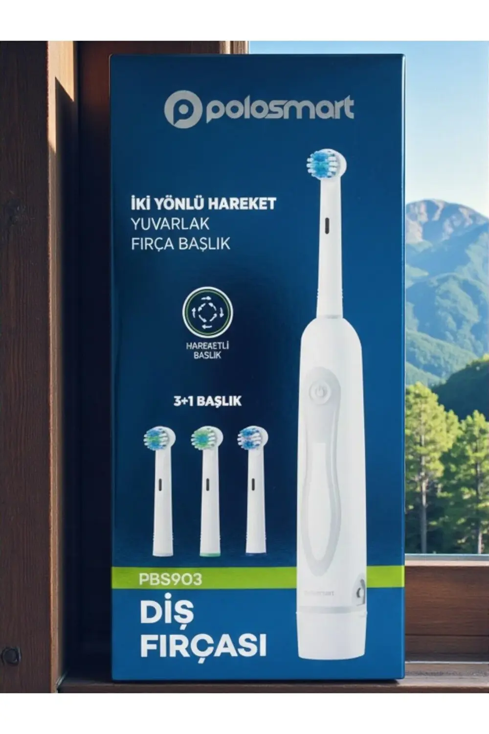 PBS-903 Pilli Diş Fırçası – 3+1 Başlık – IPX5 – Orta Sertlik-İki