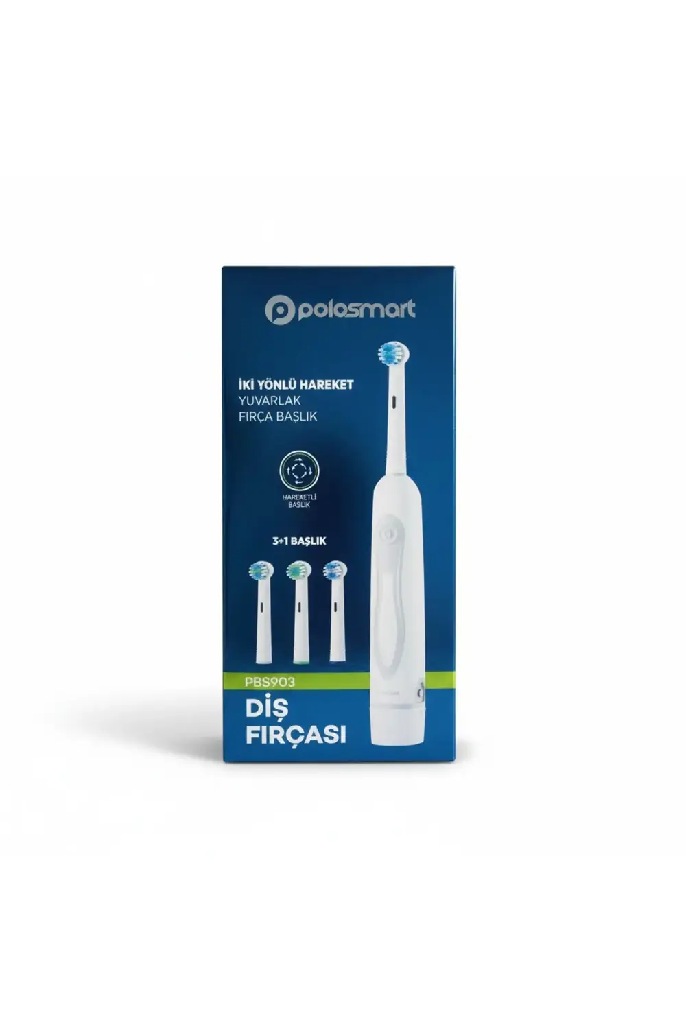 PBS-903 Pilli Diş Fırçası – 3+1 Başlık – IPX5 – Orta Sertlik-İki