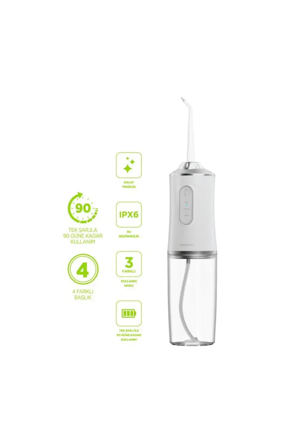PBS905 Şarj Edilebilir Ağız Duşu – Derinlemesine Diş Temizliği