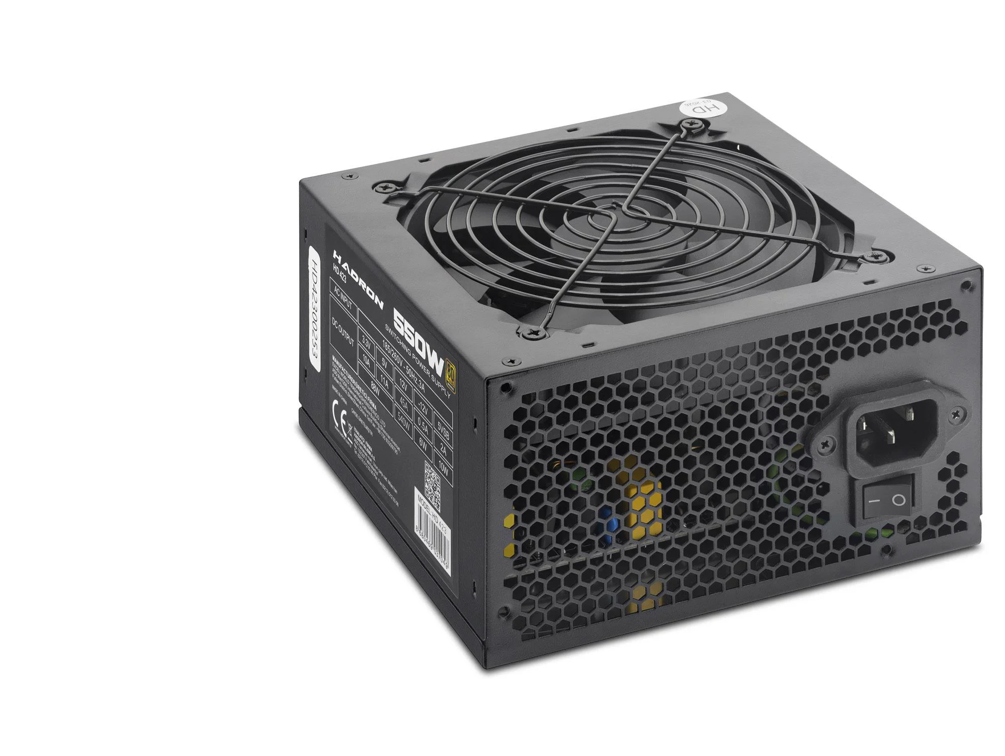 Pc Power Supply Güç Kaynağı 550W 12 Cm Fan Atx 80 Plus Siyah HD423