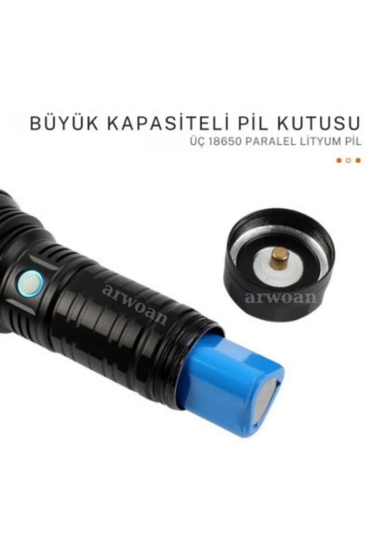 PD-12000 Profesyonel Avcı El Feneri – 40W Güç, 4000 Lümen, Yüksek