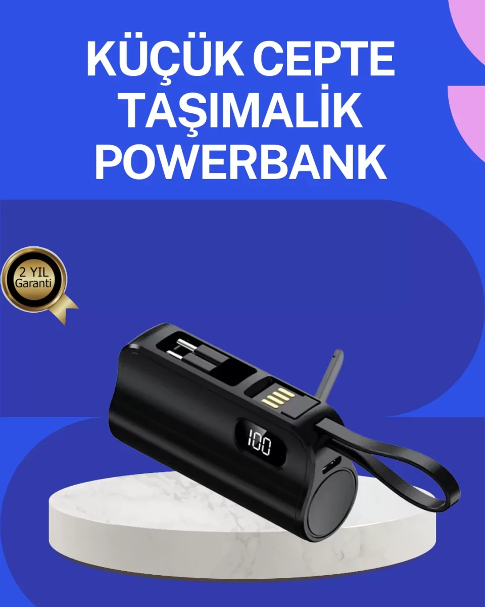 PD 20W Hızlı Şarjlı Kablolu Kablosuz Kullanım Powerbank - Lisinya