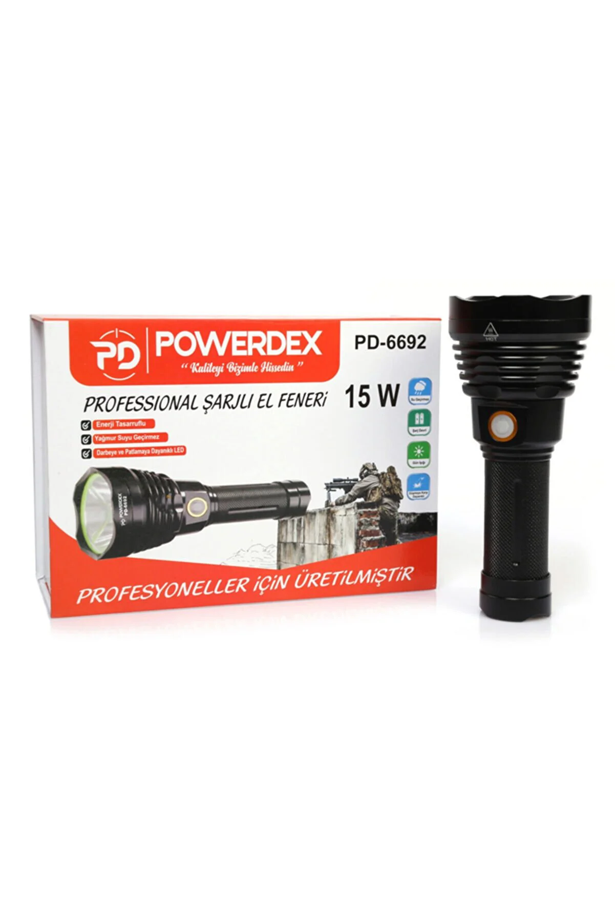 Pd-6692 15 Watt 1000 Lümen Profesyonel Şarjlı El Feneri Pd-6692 15 Watt 1000 Lümen Profesyonel Şarjlı El Feneri