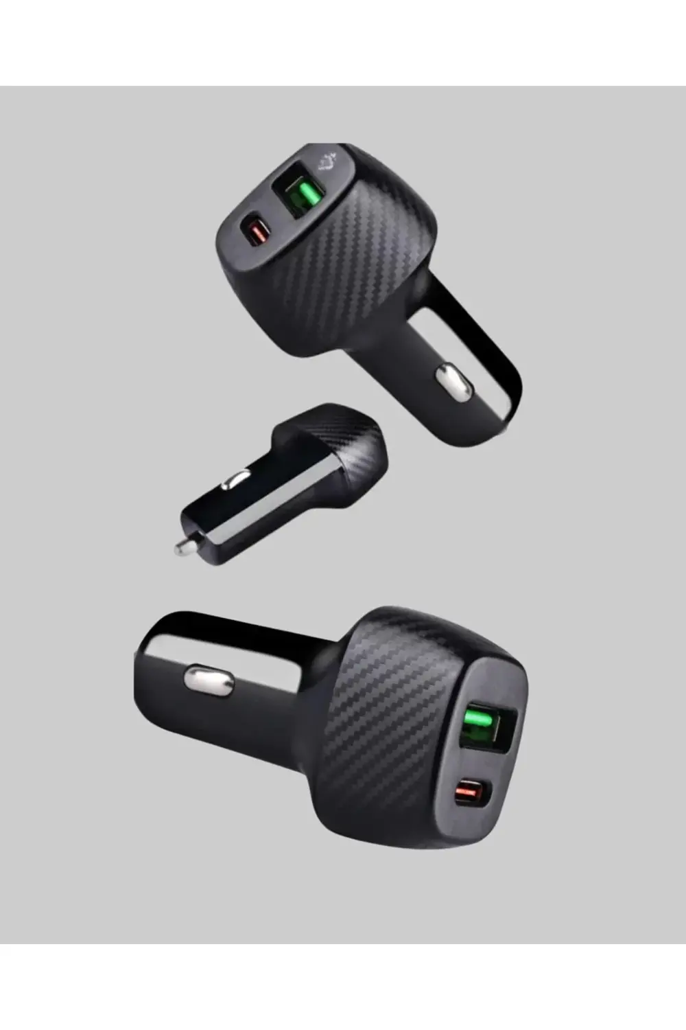 PD Destekli 38W Araç Şarj Başlığı Type-C + USB Çift Çıkış Hızlı Ş