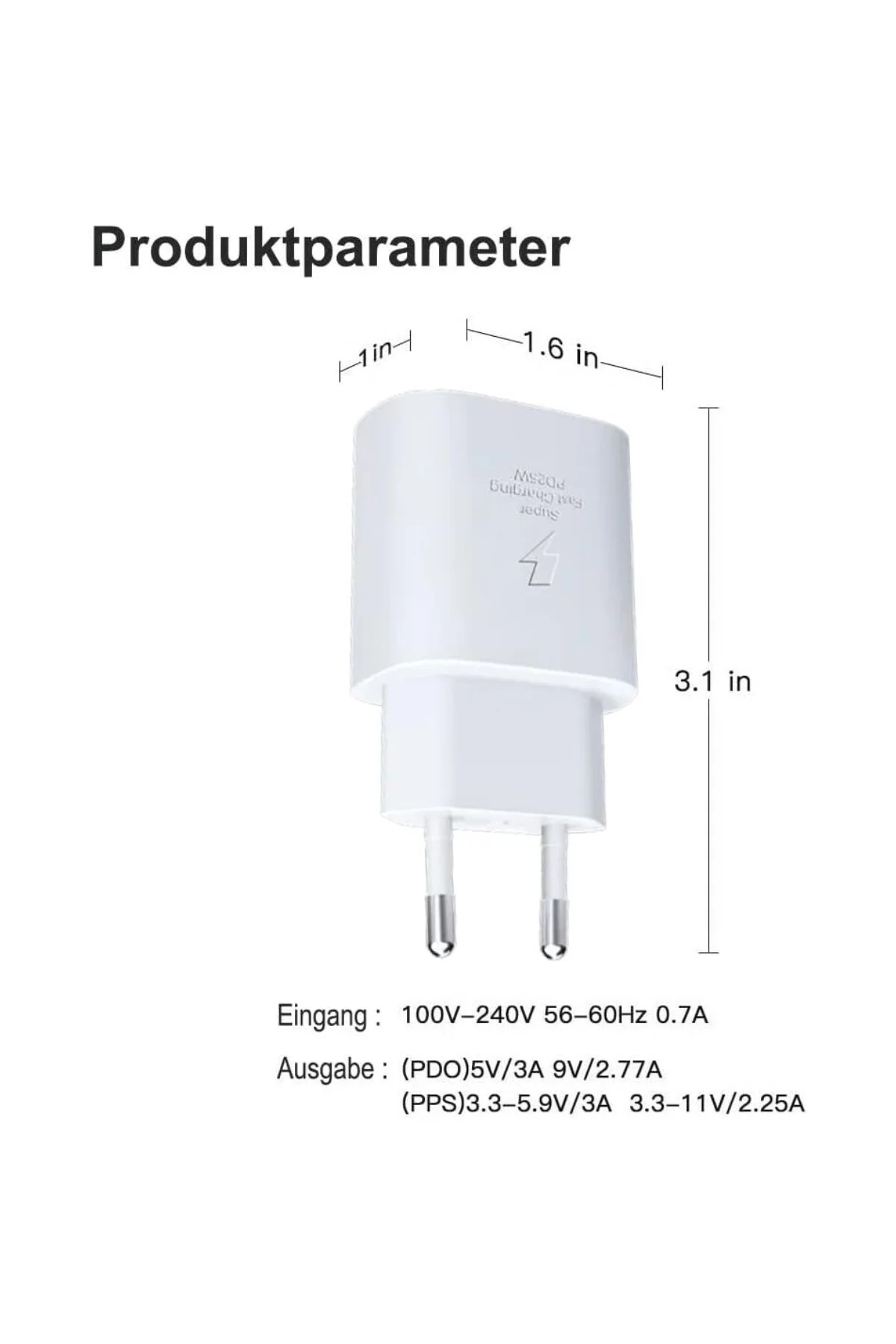 PD25T Q3.0 Pd 25W Type-C To Type-C Hızlı Şarj Aleti Set Beyaz