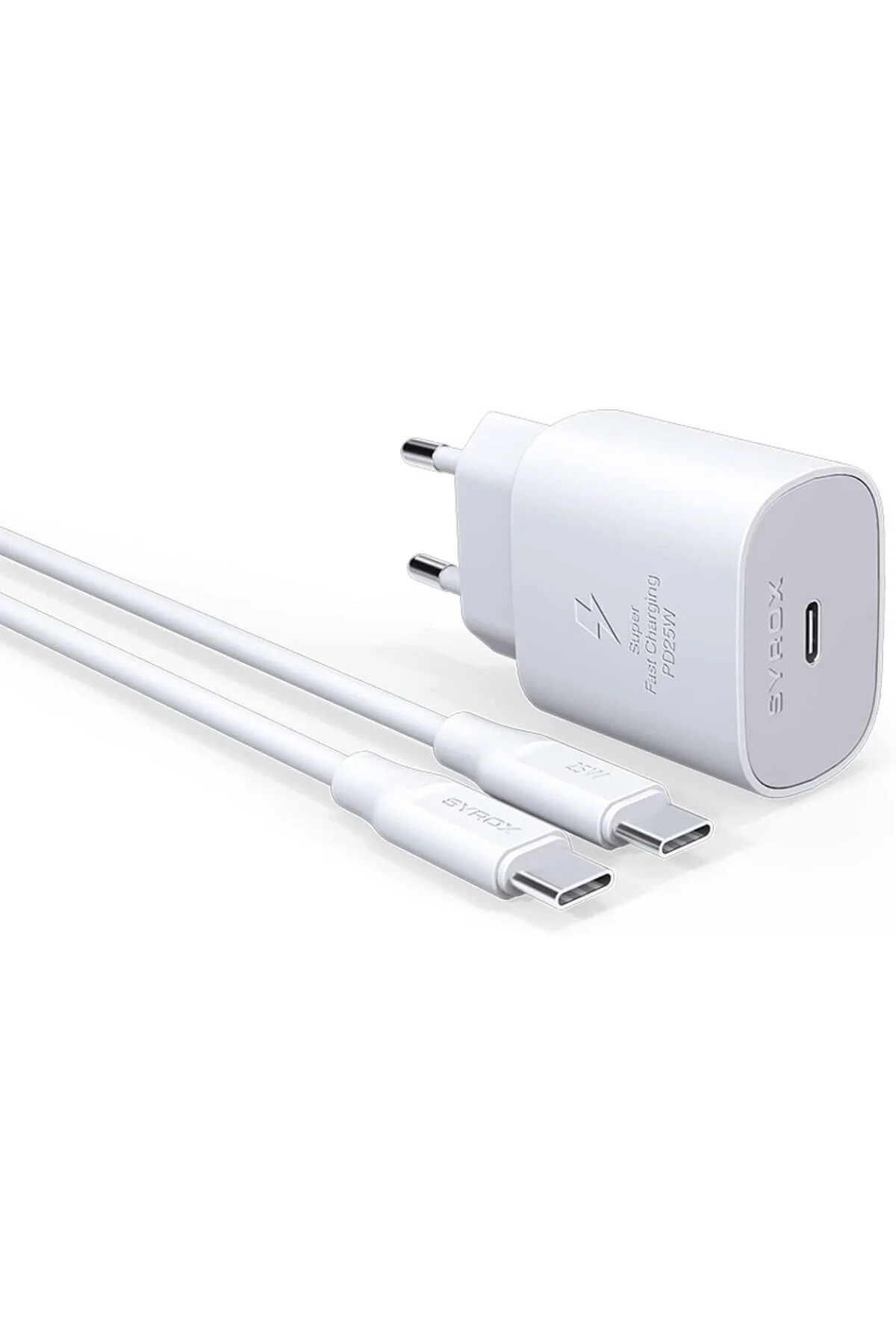 PD25T Q3.0 Pd 25W Type-C To Type-C Hızlı Şarj Aleti Set Beyaz