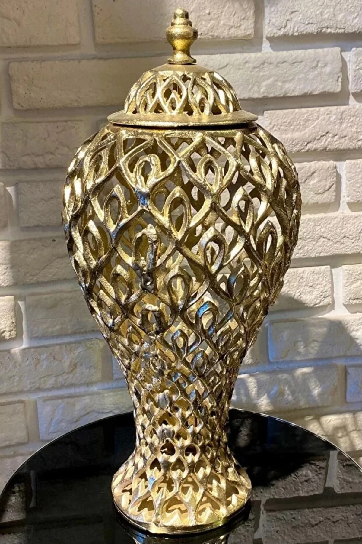 Peacook Döküm 50 Cm Şah Küp Vazo