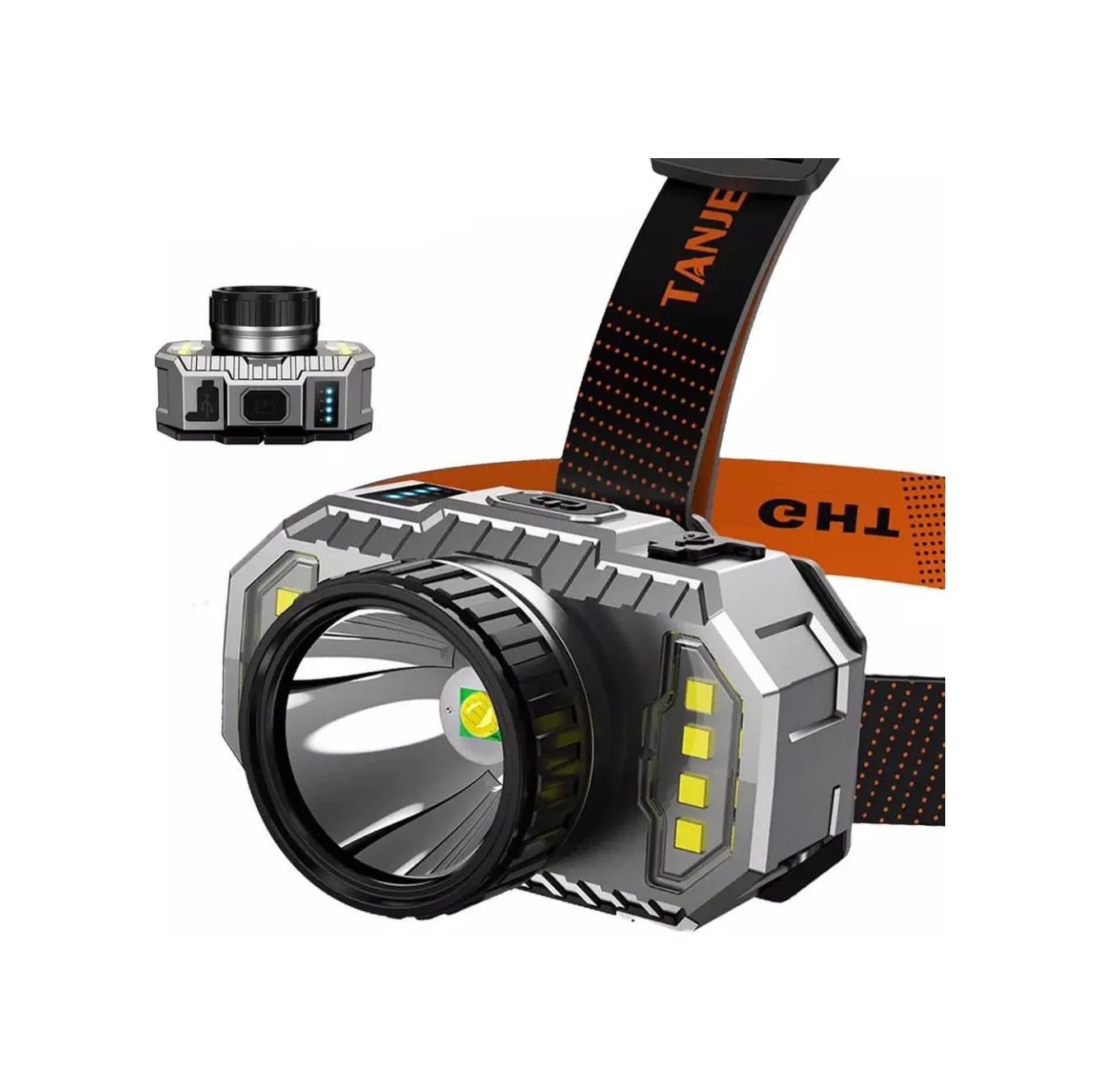 Peakstar Ps-010 800 Lümen Zoomlu Şarj Göstergeli Cob Led Usb'li Şarjlı Kafa Lambası Diğer