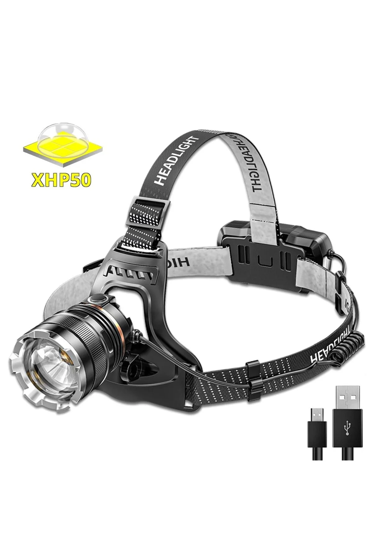PeakStar PS-8002 SENSÖRLÜ ZOOMLU PROFESYONEL ŞARJLI KAFA LAMBASI