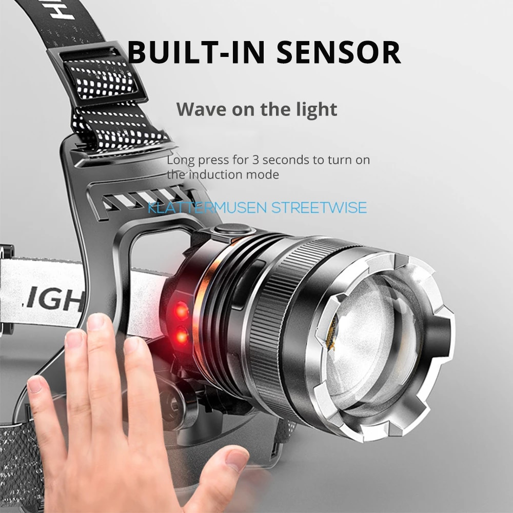 PeakStar PS-8002 Sensörlü Zoomlu Profesyonel Şarjlı Kafa Lambası PeakStar PS-8002 Sensörlü Zoomlu Profesyonel Şarjlı Kafa Lambası