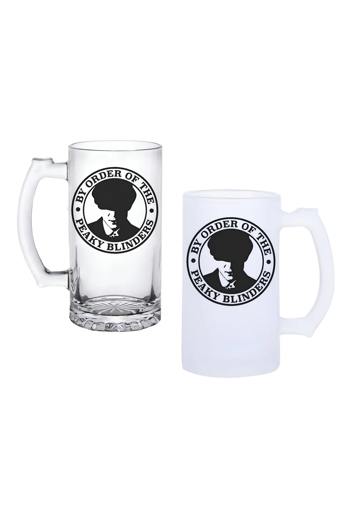 Peaky Blinders Kulplu Bira Bardağı Buzlu veya Şeffaf Seçenekli 01