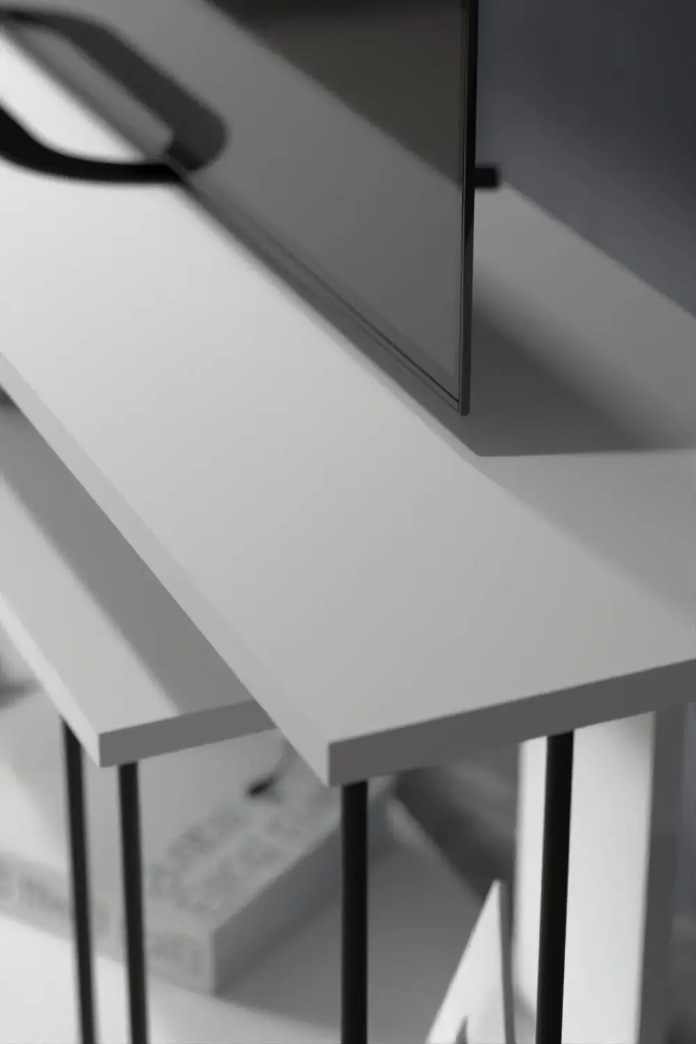 Peçetelik Baharatlık Mutfak Raf Beyaz