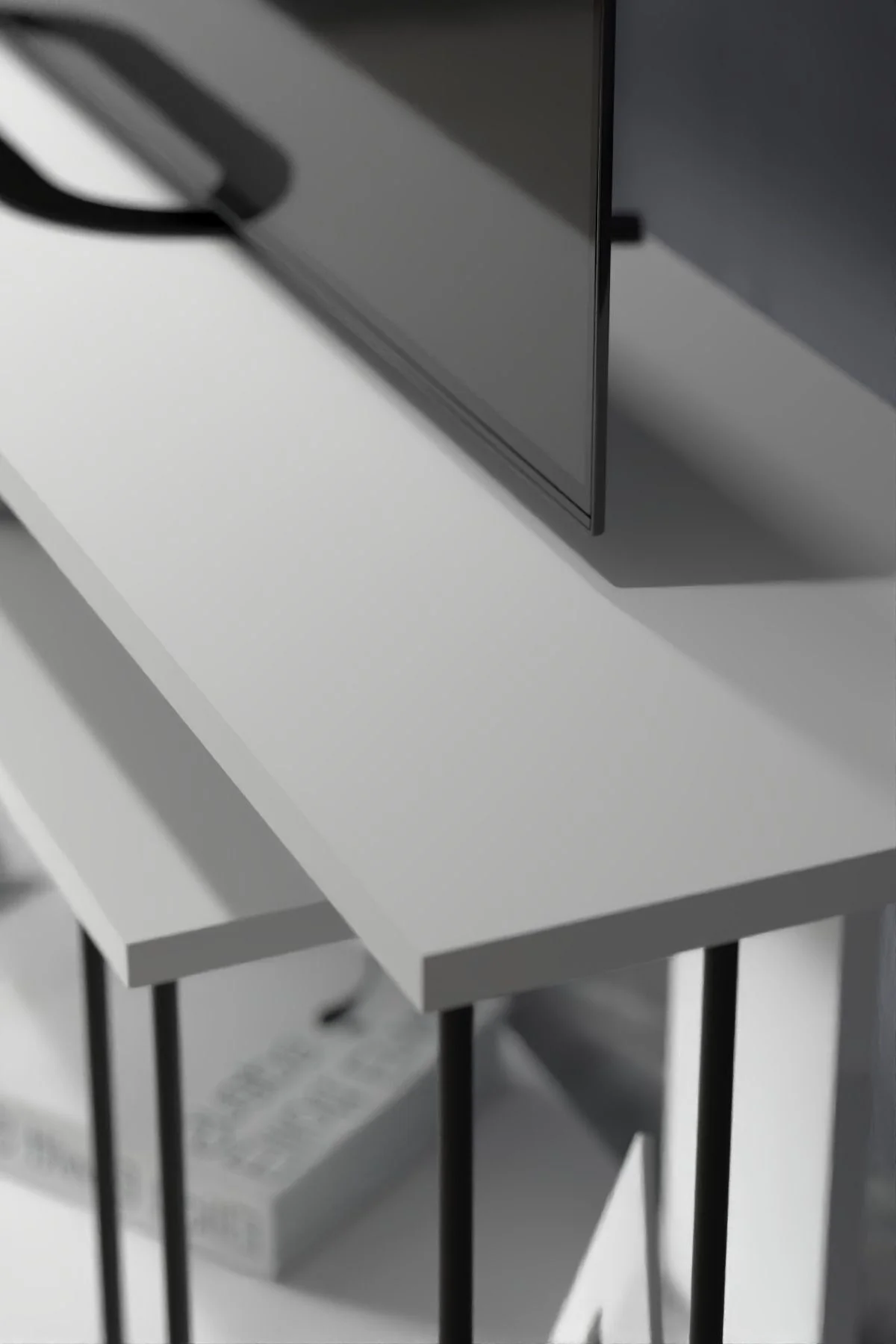 Peçetelik Baharatlık Mutfak Raf Beyaz