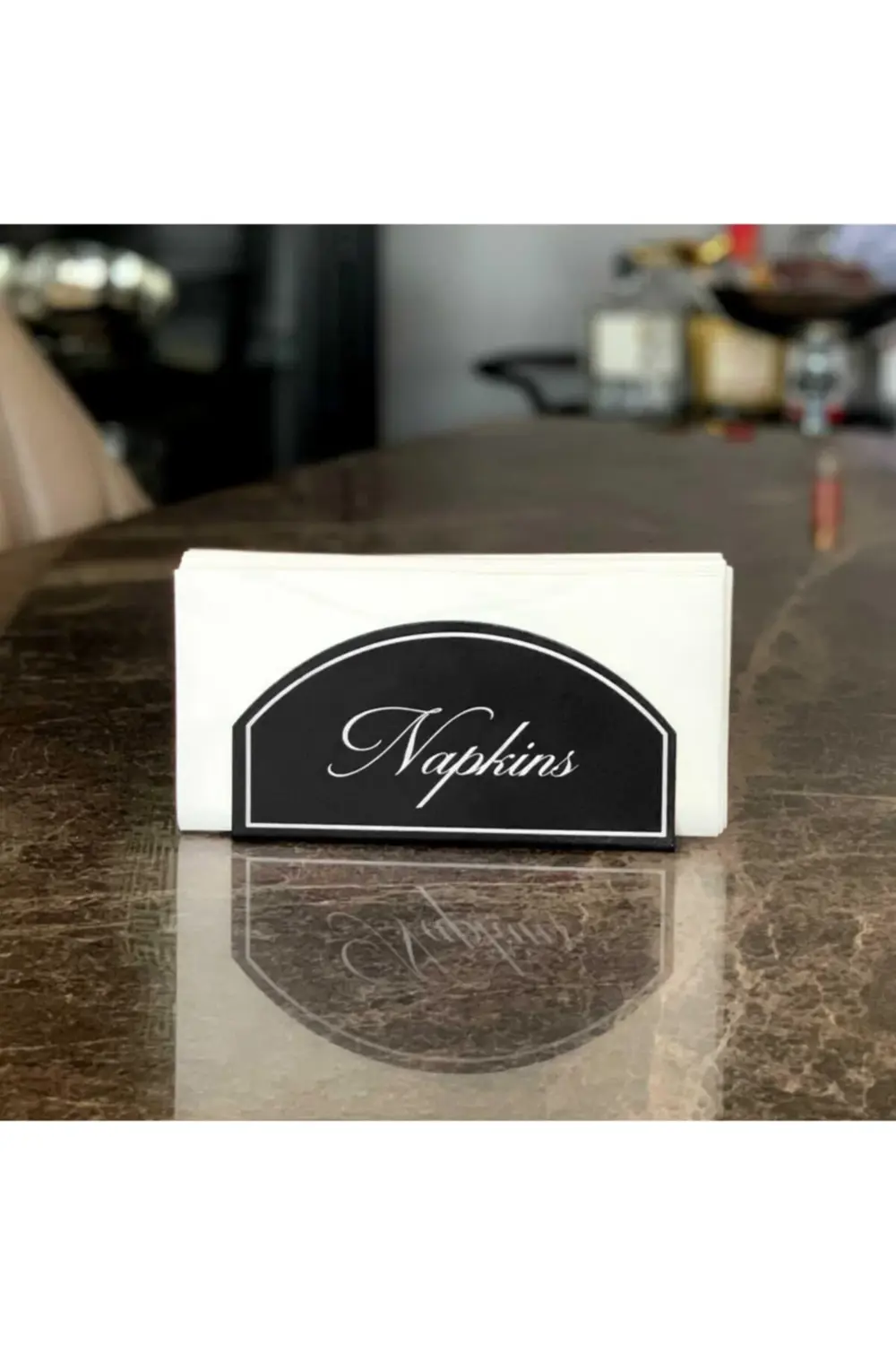 Peçetelik Siyah 16 X 8 Cm - Napkin