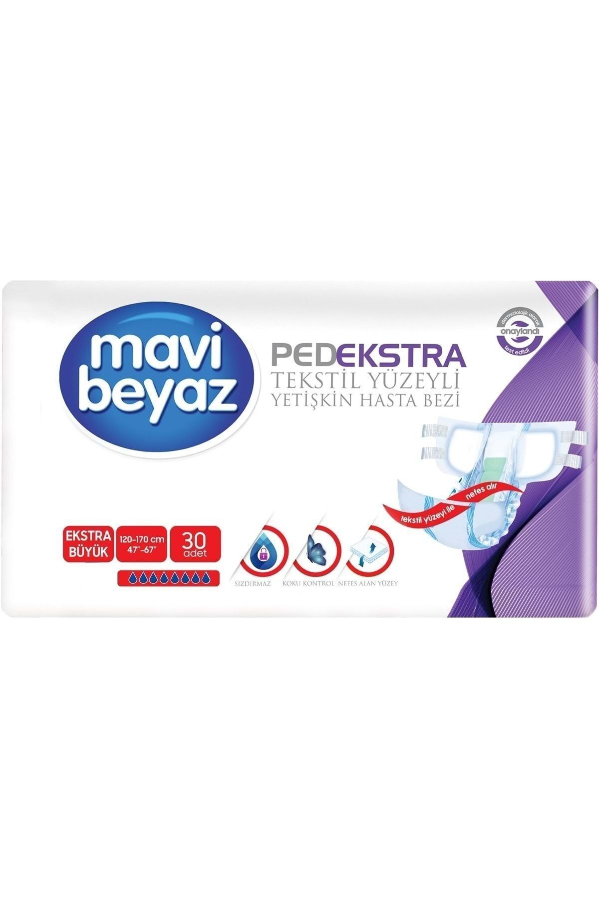Ped Ekstra Tekstil Yüzeyli Yetişkin Bel Bantlı Hasta Bezi Xl Ekst