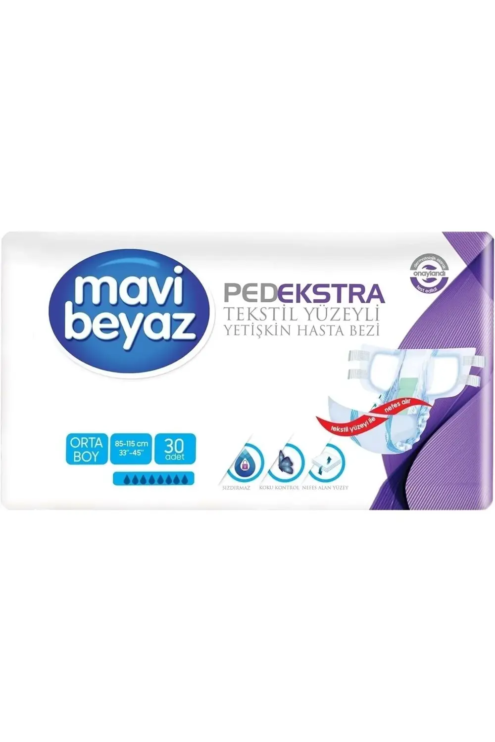 Ped Ekstra Tekstil Yüzeyli Yetişkin Bel Bantlı Hasta Bezi Medium