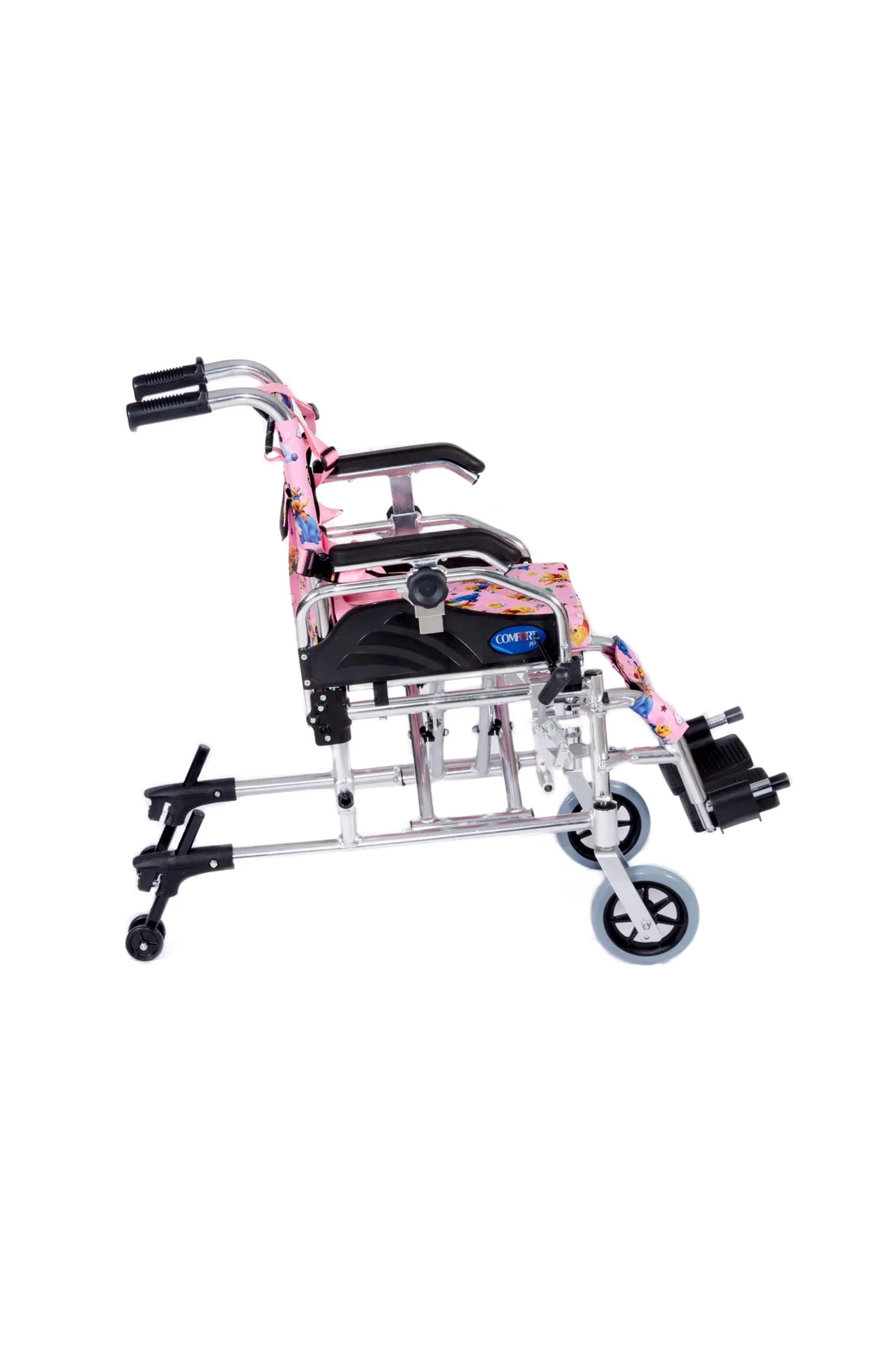 Pediatrik Tekerlekli Sandalye Pembe | Alüminyum Şase, Emniyet Kemerli KY980LQ-30 Pediatrik Tekerlekli Sandalye Pembe | Alüminyum Şase, Emniyet Kemerli KY980LQ-30