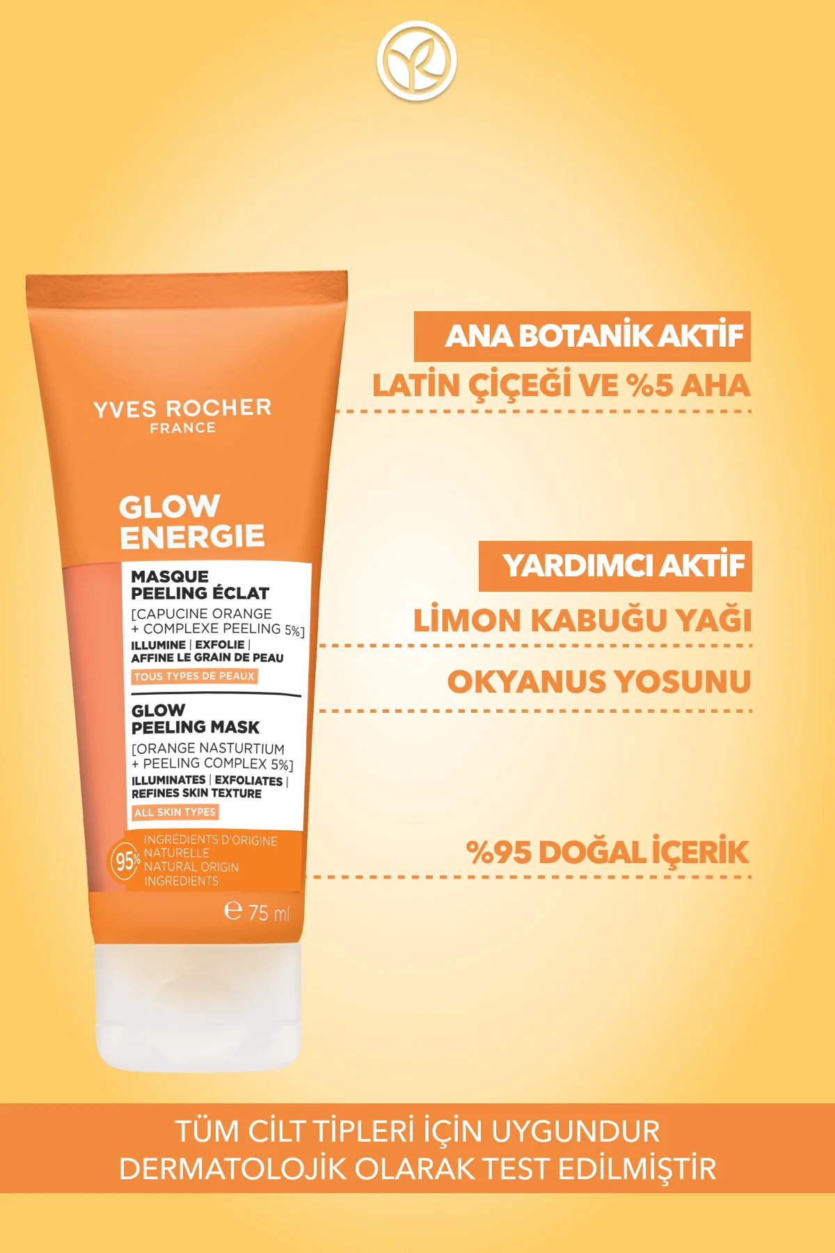 Peeling Maske - %5 AHA - Işıltı Veren Antioksidan Botanik Komplek