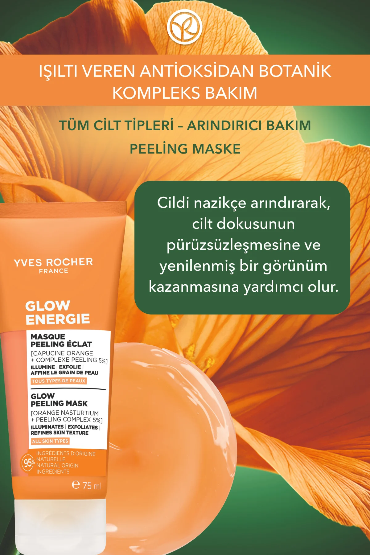 Peeling Maske - %5 AHA - Işıltı Veren Antioksidan Botanik Komplek