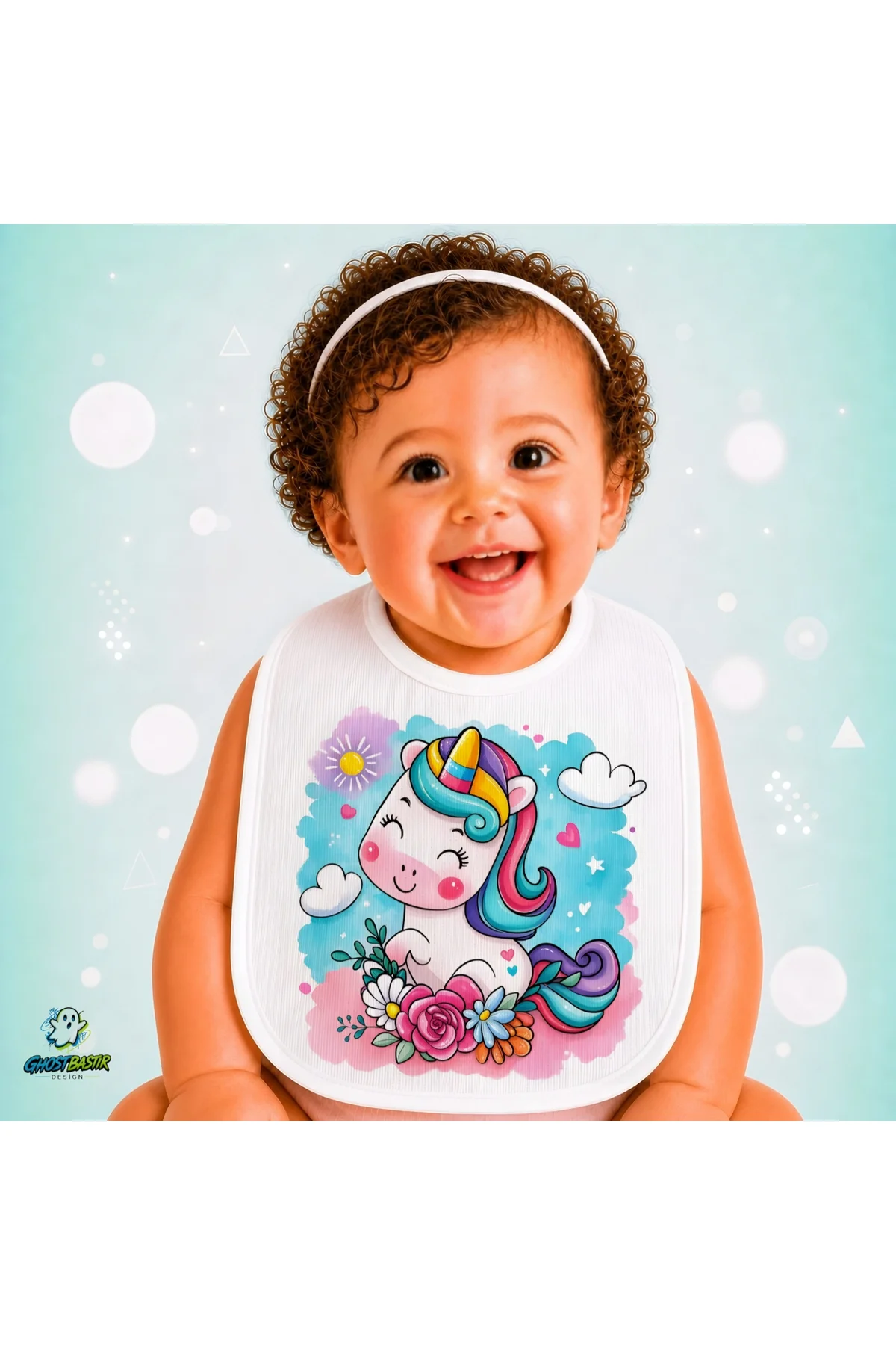 Pegasus Keten Bebek Mama Önlüğü – Yumuşak, Emici, Yıkanabilir, Özel Tasarım P153