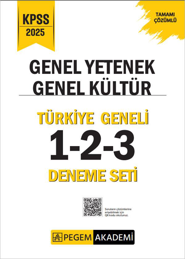 Pegem 2025 KPSS GY-GK Türkiye Geneli 1-2-3 (3'lü Deneme Seti) Pegem 2025 KPSS GY-GK Türkiye Geneli 1-2-3 (3'lü Deneme Seti)